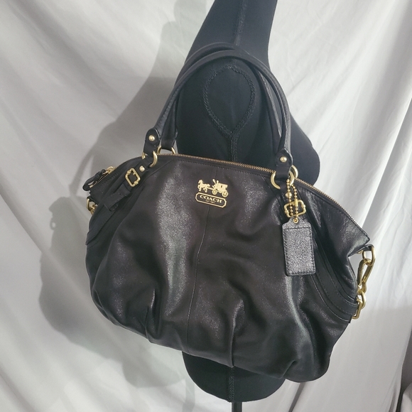 Coach leather handbag with wallet - Picture 1 of 10